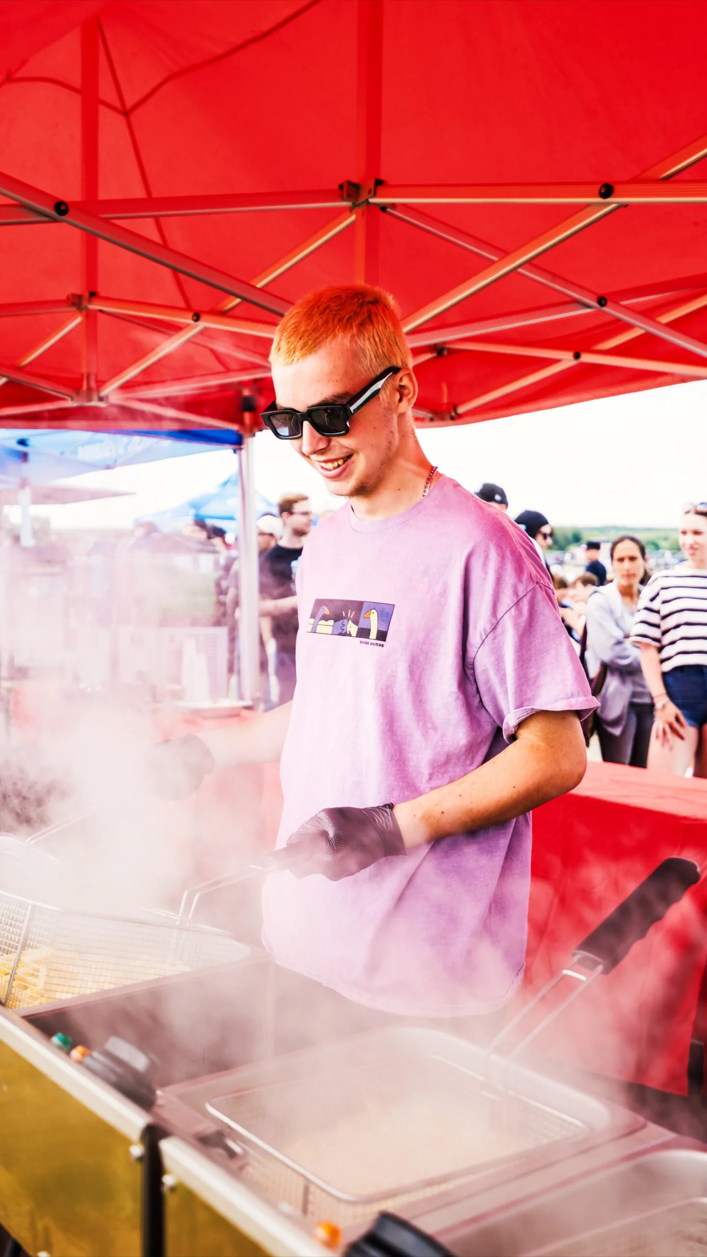 Race1000 Catering und Menschen vor Ort